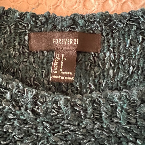 Forever 21 turquoise sweater - Picture 3 of 3